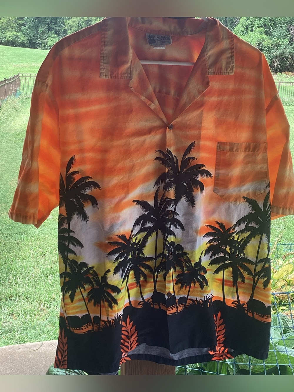 Aloha Republic Men’s Hawaiian Shirt in Beautiful Sunset Colors
